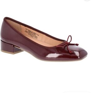 Elegant Burgundy Patent Leather Women's Shoes